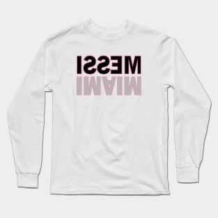 Mirrored Messi in Miami Long Sleeve T-Shirt